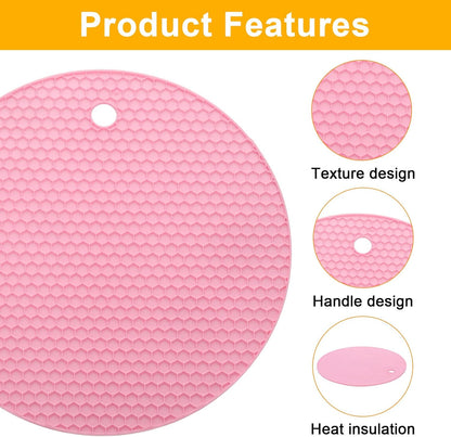 uxcell 4pcs Silicone Jar Opener Pads, 17.5cm/7" Texture Can Opener Multipurpose Round Bottle Lid Opener Non-Slip Coasters for Weak Hands Seniors Children, Black