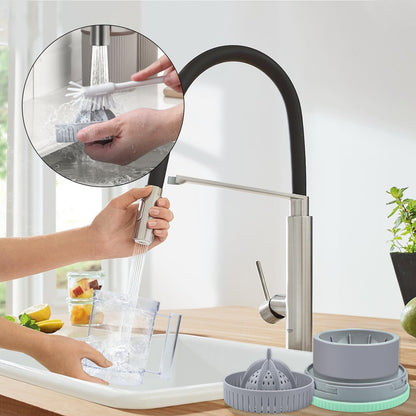 Electric Citrus Juicer, Rechargeable Juicer Machine with USB Cable and Cleaning Brush, Touch Button, Automatic Orange Lime Lemon Grapefruit Squeezer, Easy to Clean Portable Juicer, White
