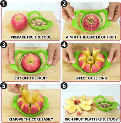 Apple Peeler Corer Slicer, 3.86 Inch Orbital Pear Peeler, Manual Apple Cutter Tool In 8 Slices for Potato Peach Kiwi Fruits