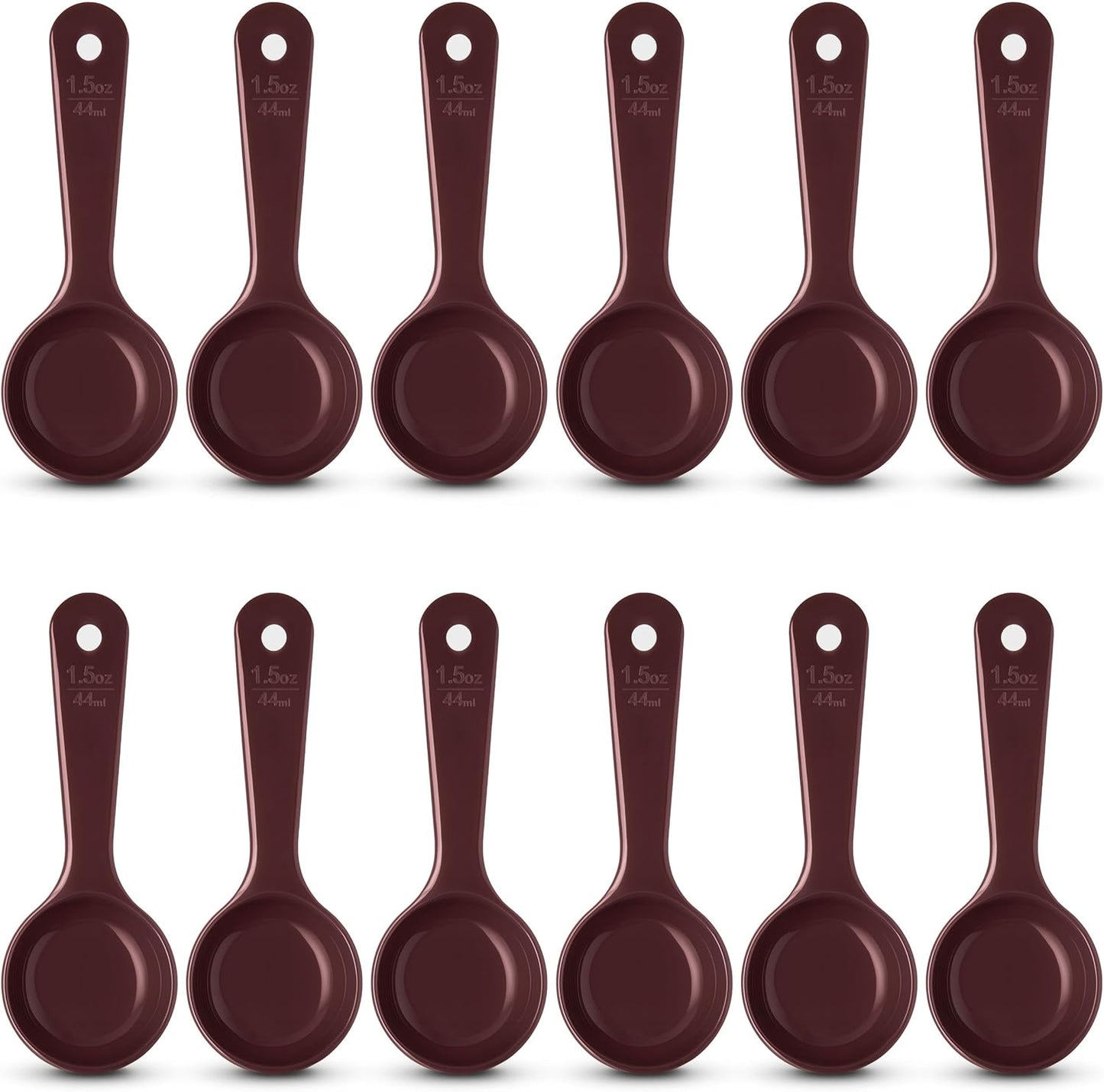 Carlisle FoodService Products 492104 Measure Miser Solid Measuring Spoon with Short Handle, 1 Ounce, Yellow