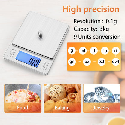 BOMATA 0.01g Small Digital Gram Scale, USB Rechargeable, Upgraded 1kg Jewelry Scale with Larger Display and Hold Function, High Precision, Grams and oz for Herb, Coin, Powder, Yeast, Kitchen Black
