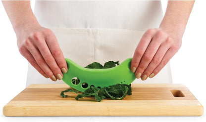 HIC Kitchen Herb Prepper Stripper Mezzaluna Chopper, BPA Free
