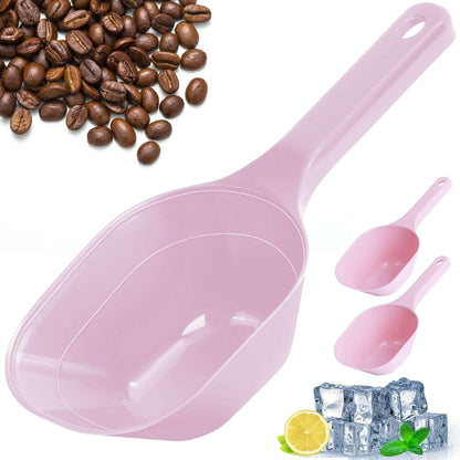 Dog-Cat Food-Scoop Measuring-Cup,1 Cup Capacity Versatile Plastic Pet Food Scoop with Measuring Lines 1 Cup and 1/2 Cup for Precise Portion Control (2, Blue and Pink)
