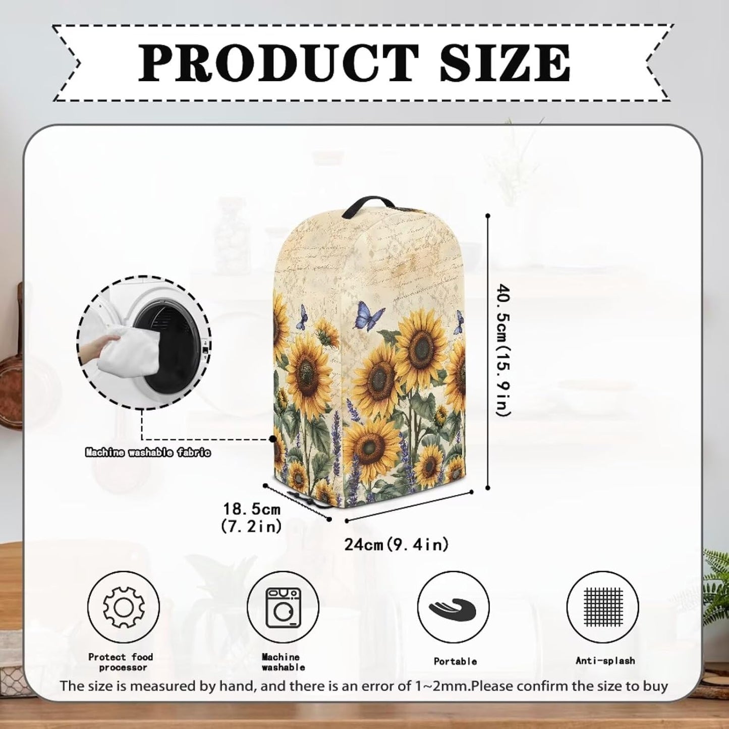 Coffee Pastry Blender Dust Cover with Drawstring Field Stand Mixer or Coffee Maker Cover Anti Fingerprint Polyester Appliance for Home Kitchen Decor