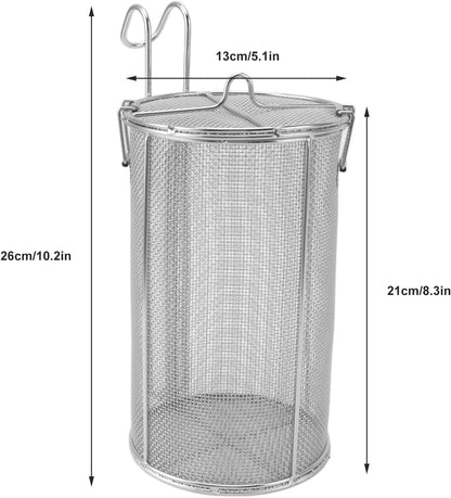 Stainless Steel Spice Seasoning Strainer, Collapsible Tea Strainer, Soup Seasonings Seperation Basket with High Extension Handle Design for Cooking Brines Soups Spices