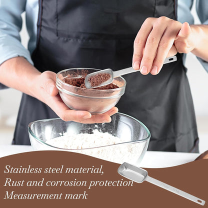 2PCS 1/2 Teaspoon Stainless Steel Single Measuring Spoon 2.5 ml Teaspoon Rectangular Individual Measuring Spoons (1/2Tsp | 2.5 ML | 2.5 cc | 1/2 Tablespoon)