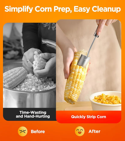 Corn Peeler for Corn on the Cob, Stainless Steel Corn Cob Stripper Tool for Stripping off Corn Kernel From Cob