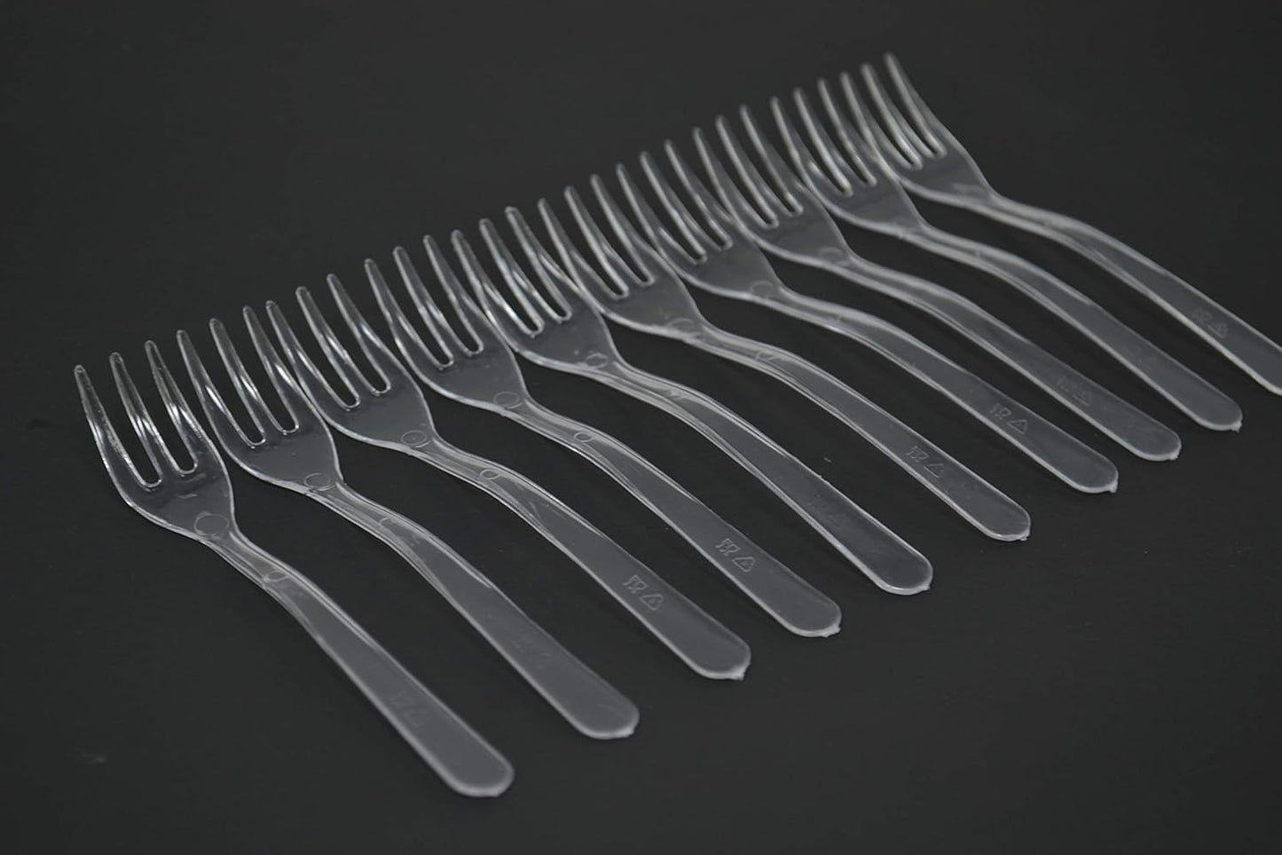 Loreso Plastic 50CT Mini Clear Dessert Spoons For Miniature Dessert Cups, Tasting Party, Sampling, Ice Cream, Small Catering Supplies - Reusable BPA Free Pack of 50