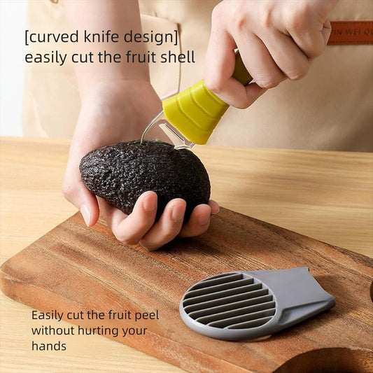 3-in-1 Avocado Slicer Tool with Pit Remover, Avocado Cutter & Peeler, Avocado Cutter Tool,Ergonomic Avocado Knife for Safe Cutting, Avocado Tool for Any Sizes, Avocado Slicers Gift Set