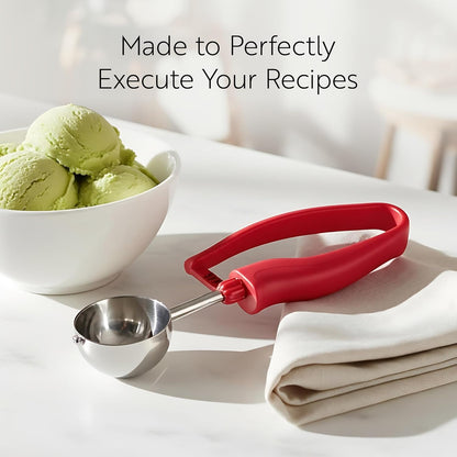 Restaurantware Ice Cream Scoop 1 Case 3.75 oz Stainless Steel Portioner Commercial Kitchen Tool Comfortable Grip Dishwasher-Safe Ambidextrous Handle