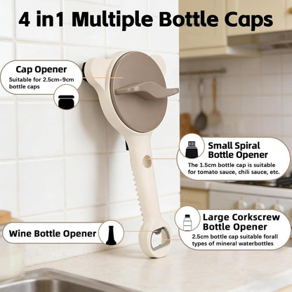 Lid Opener Jar openers for seniors – Stainless Steel Adjustable Lid Remover, Easy Grip Handle Jar Opener for Seniors with Arthritis, Fits Jars, Bottles & Cans, Mothers Day Gifts – New Kitchen Gadgets