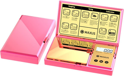 MAXUS Digital Pocket Gram Scale 500g x 0.01g High Precision with Tray, Weighs Small Food, Jewelry, Ounces, Grains, LCD Display, Tare Function
