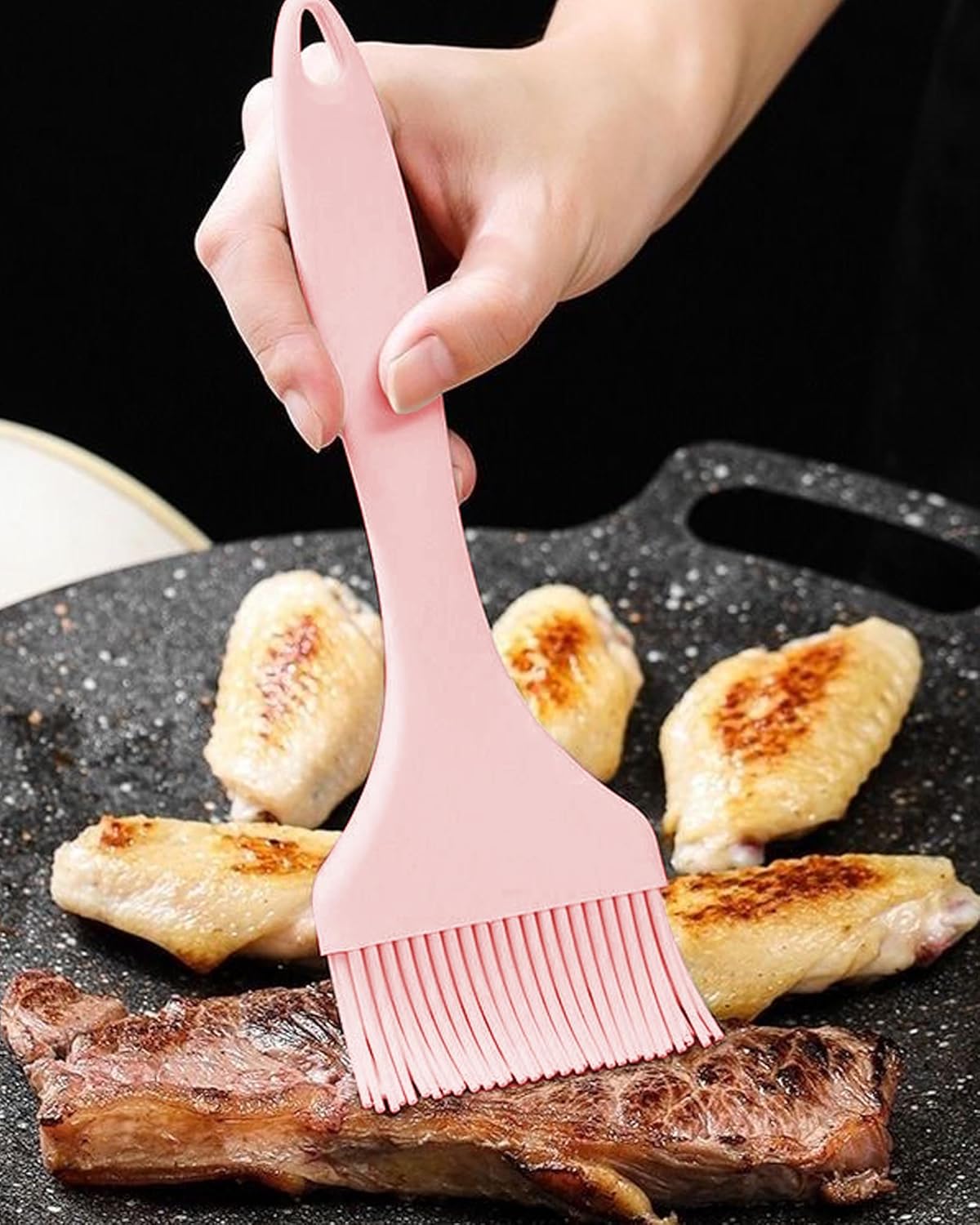 2Pcs Silicone Basting Pastry Brush - Heat Resistant Cooking Brushes Food Brush for Oil, Sauce, BBQ, Baking Outdoor Grill Dishwasher Safe – Green