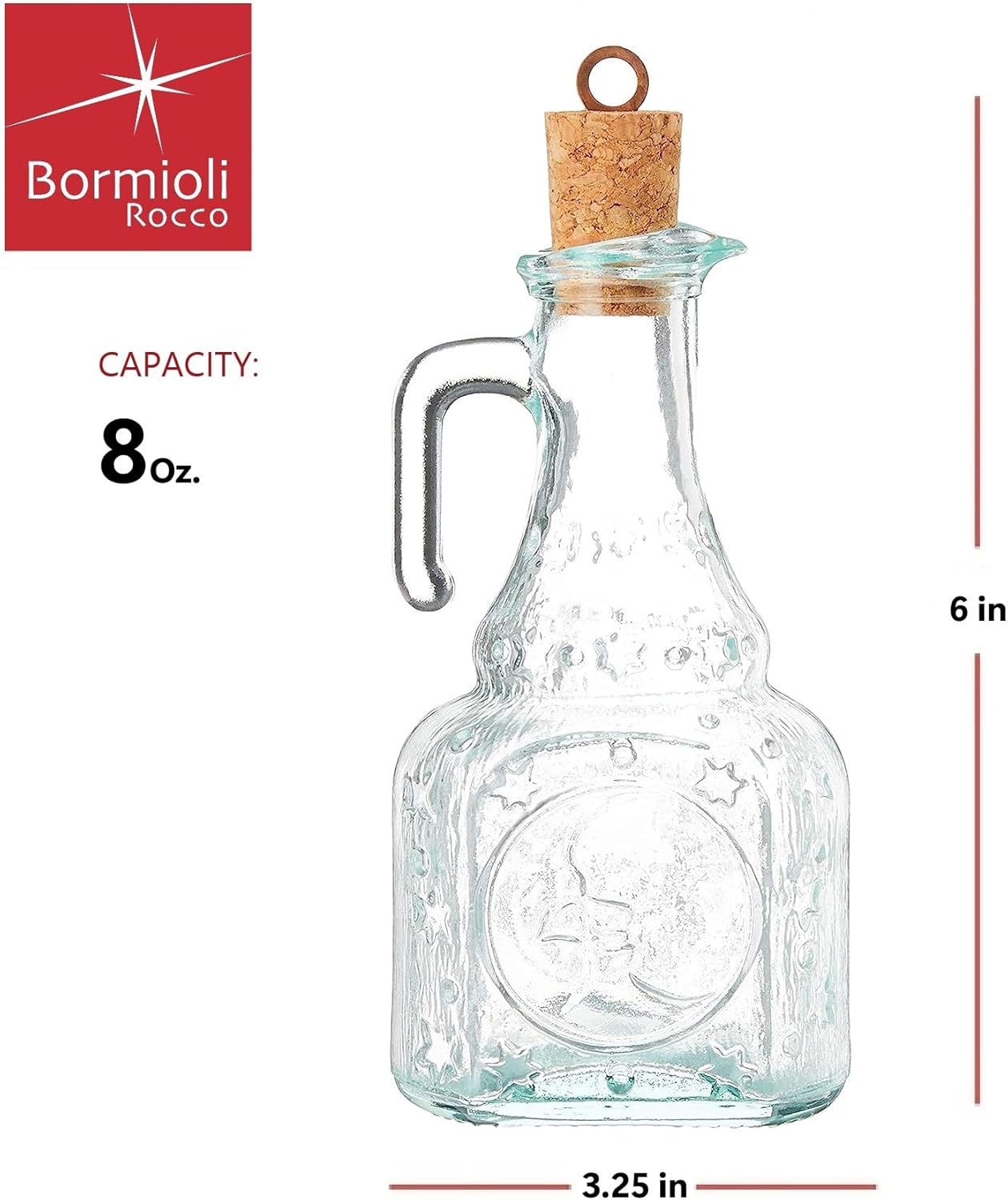 Bormioli Rocco Country Home Helios Oil Bottle, 8-Ounce