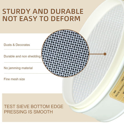 PVC Nylon Lab Sieve 80 Mesh(0.2mm), LVDALAB 7.9Inch(20cm) Diameter Sample Sifter Strainer for Industrial Lab Home