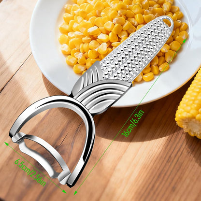 Corn Peeler,Stainless Steel Corn Cob Stripper Tool with Anti-Slip Durable Corn Shape Handle Corn On The Cob Stripper Tool Kitchen Gadget