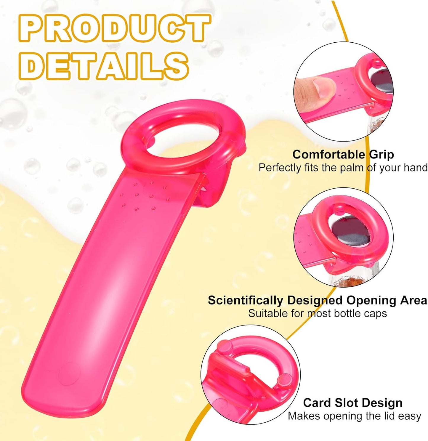 uxcell 2 Pcs Jar Key Lid Opener, Plastic Jar Lid Opener Easy Grip Multifunctional Durable Can Open Tool for Elderly Seniors Women Weak Hands Easy-use by Anyone, Orange/Sky Blue