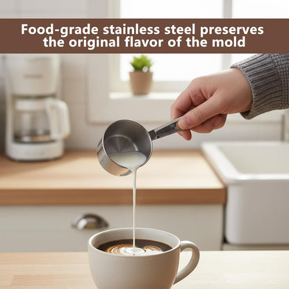 4 Pcs 1/3 Cup Scoop 80 ml Stainless Steel Measuring Cups Coffee Food Scoop for Liquid, Kitchen Wet and Dry Ingredients, Baking