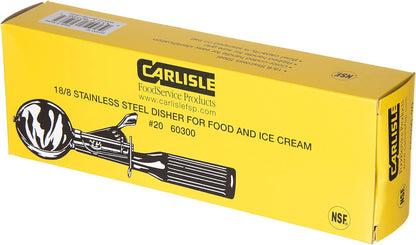 Carlisle FoodService Products 60300-30 Stainless Steel Portion Control Disher Scoop, 1.3 oz, Black, 1 Count