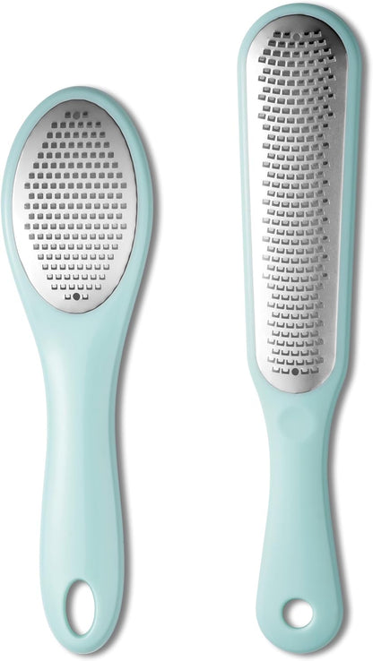 Lemon Zester Grater with Handle - 2-Piece Lemon Zester & Cheese Grater for Parmesan, Ginger, Garlic, Nutmeg, Chocolate