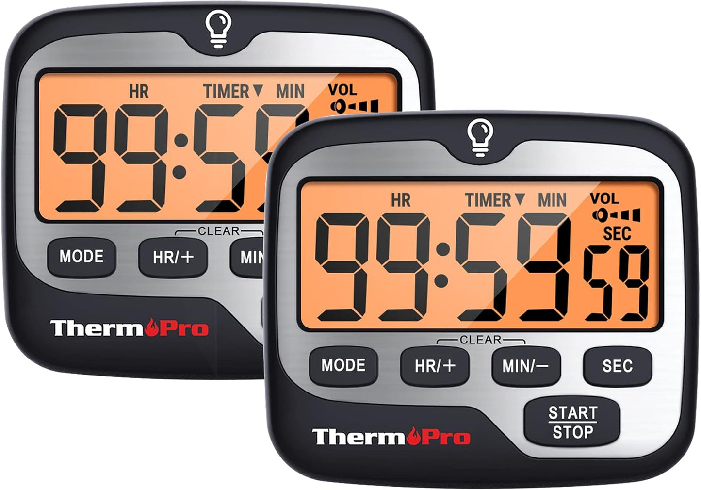 TempPro TM01 Kitchen Timers for Cooking with Count Up Countdown Timer, Digital Timer for Kids Students with Touch Backlight, Study Timers for Classroom Teacher Supplies(Previously ThermoPro)