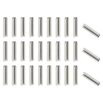 PATIKIL Slotted Spring Pin, 50 Pcs 1/8" x 3/4" (3.2mm x 20mm) 304 Stainless Steel Split Roll Pins Spring Dowel for Home Improvement Automotive Machine Repair, Silver - Colors B