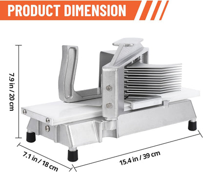 Commercial Tomato Slicer, 3/8" Heavy Duty Tomato Slicer Tomato Cutter With Built-In Cutting Board for Home or Restaurant Use