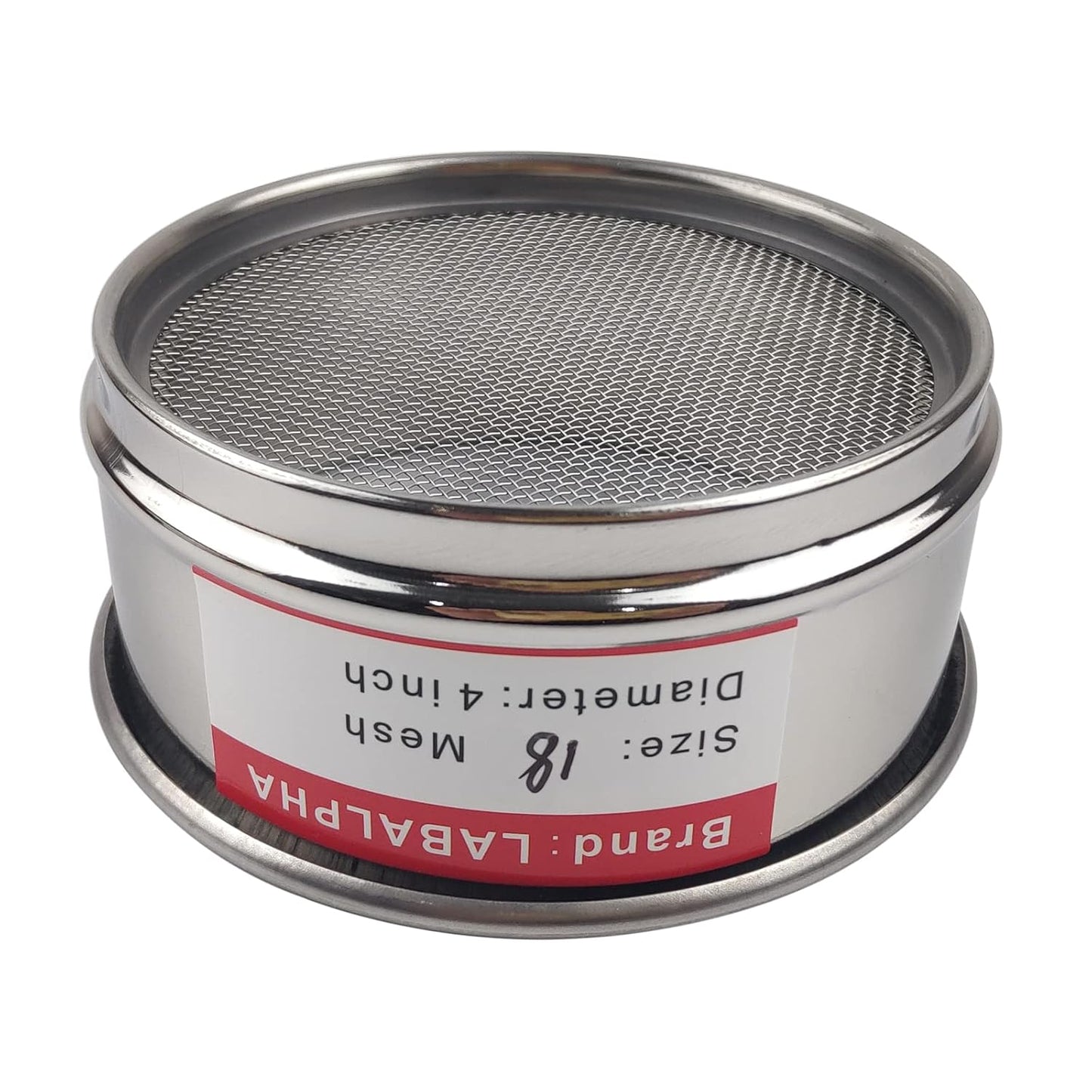 LABALPHA 70 Mesh Lab Sieves, Test Sieve #70 Mesh, 4'' Diameter, 304 Stainless Steel Wire Cloth (0.22mm)