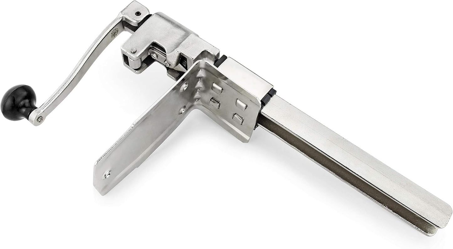 New Star Foodservice 7006841 Manual Table Can Opener with Plated Steel Base For Cans Up to 11” Tall