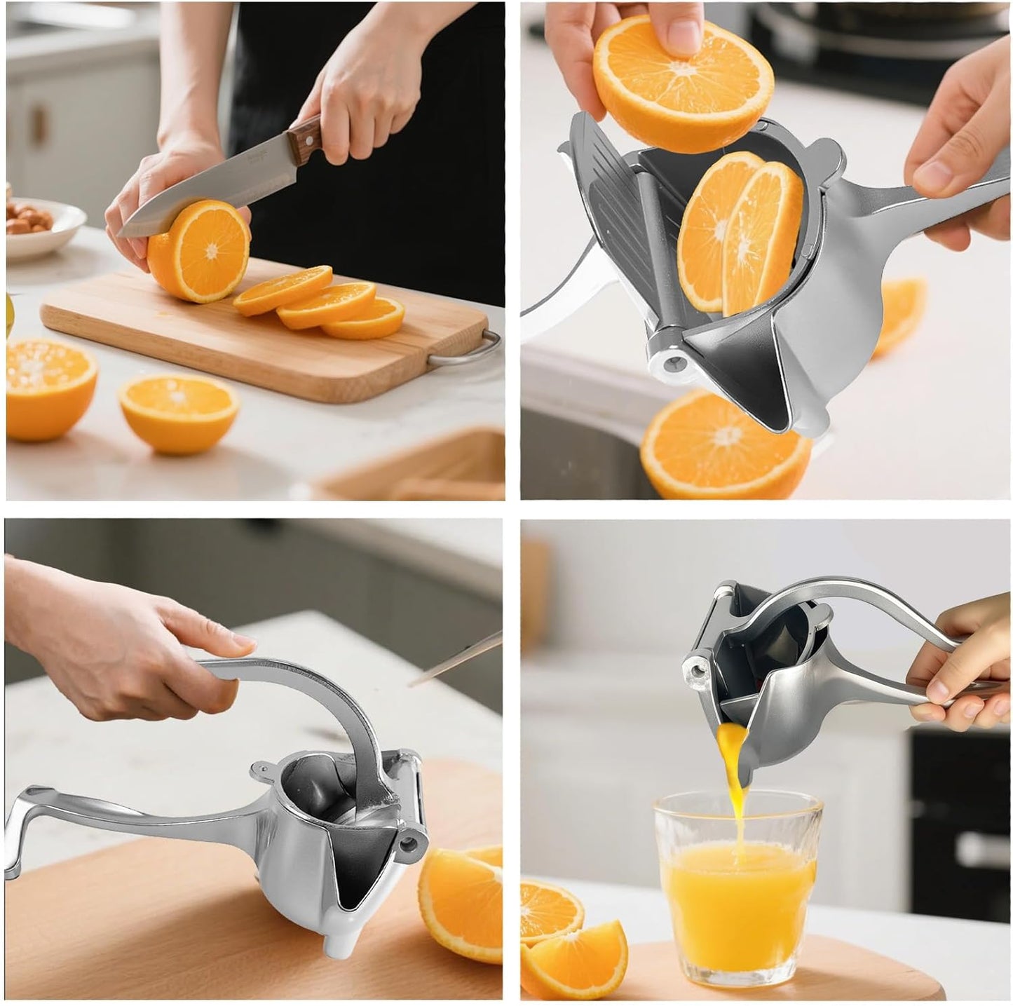 Hand Juicer Squeezer Aluminum Lemon Squeezer Citrus Juicer Hand Press Heavy Duty Manual Squeeze Extractor Tool for Pressing Pomegranates, Citrus, Oranges, and other Fruits