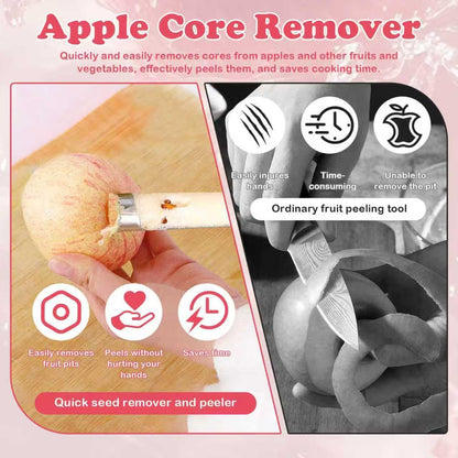 5 Pack 2 in 1 Apple Corer and Peeler, Apple Corer Tool, Fruit Vegetable Corer and Peeler Tool, Stainless Steel Apple Peeler, Apple Corer Remover Tool, for Vegetable Fruit Kitchen Gadget