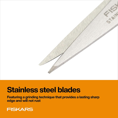 Fiskars Micro Trip Scissors, SoftGrip Precision Cutting Shears, Non-Stick Stainless Steel Blades, 5 inches