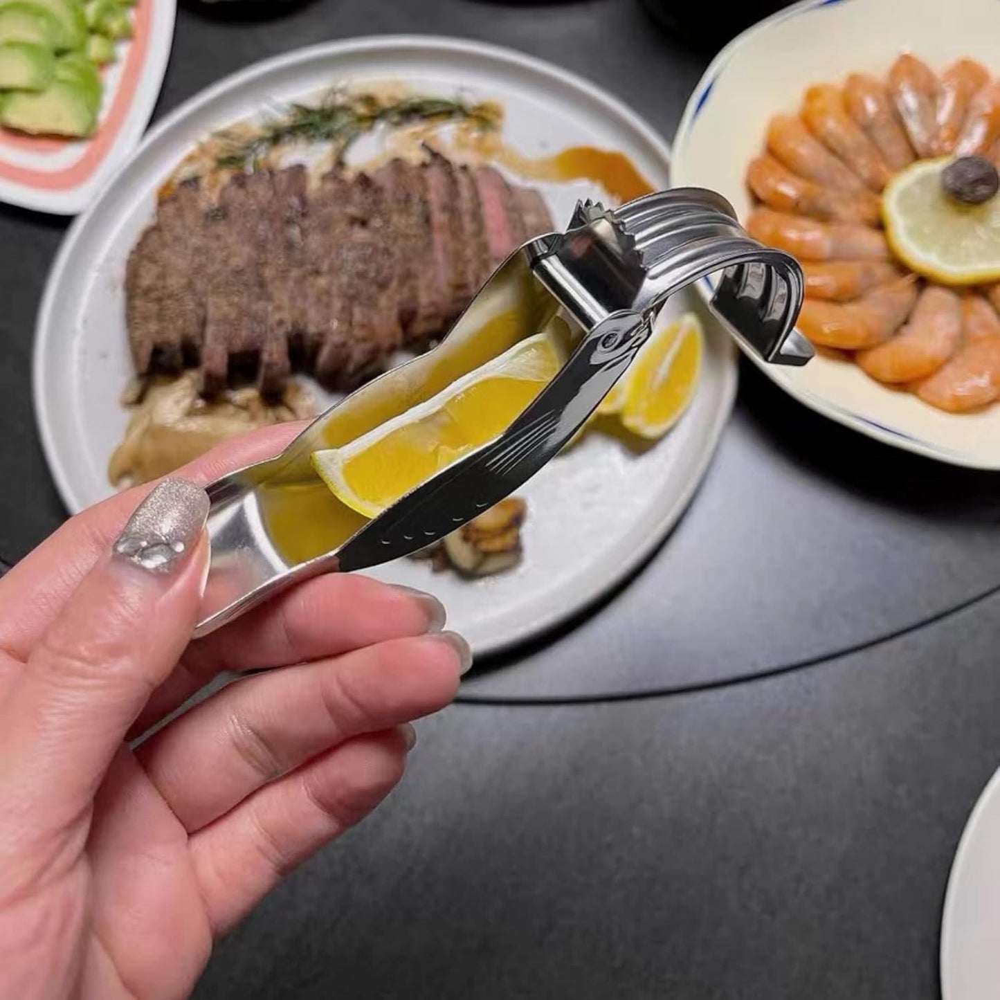 Elegant Bird Stainless Steel Manual Lemon and Lime Juicer Squeezer, Portable Citrus Fruit Kitchen Gadget
