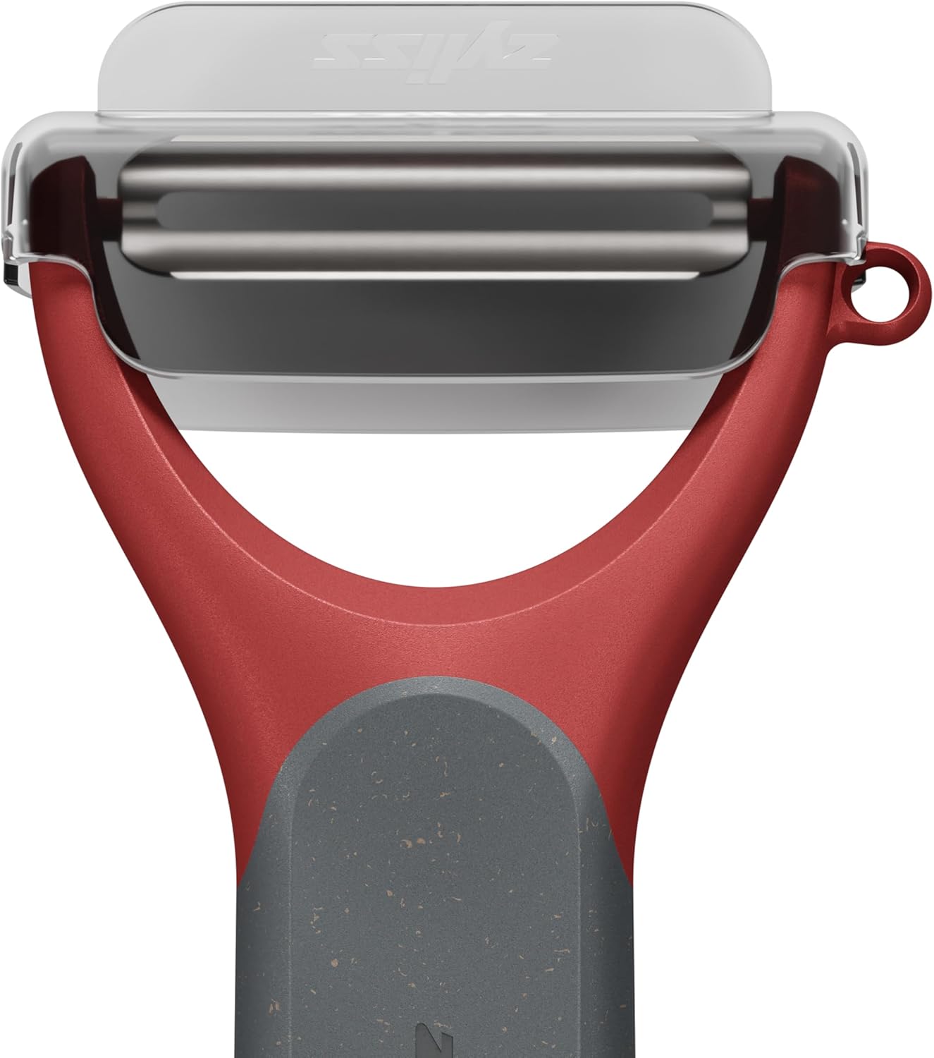 Zyliss Swivel Peeler – Ultra-Sharp Stainless Steel Blade for Potatoes, Carrots & Soft Fruits – Ergonomic Wheatstraw Grip – Built-in Eye Cutter & Safety Cover – Dishwasher Safe – Vegetable Peeler