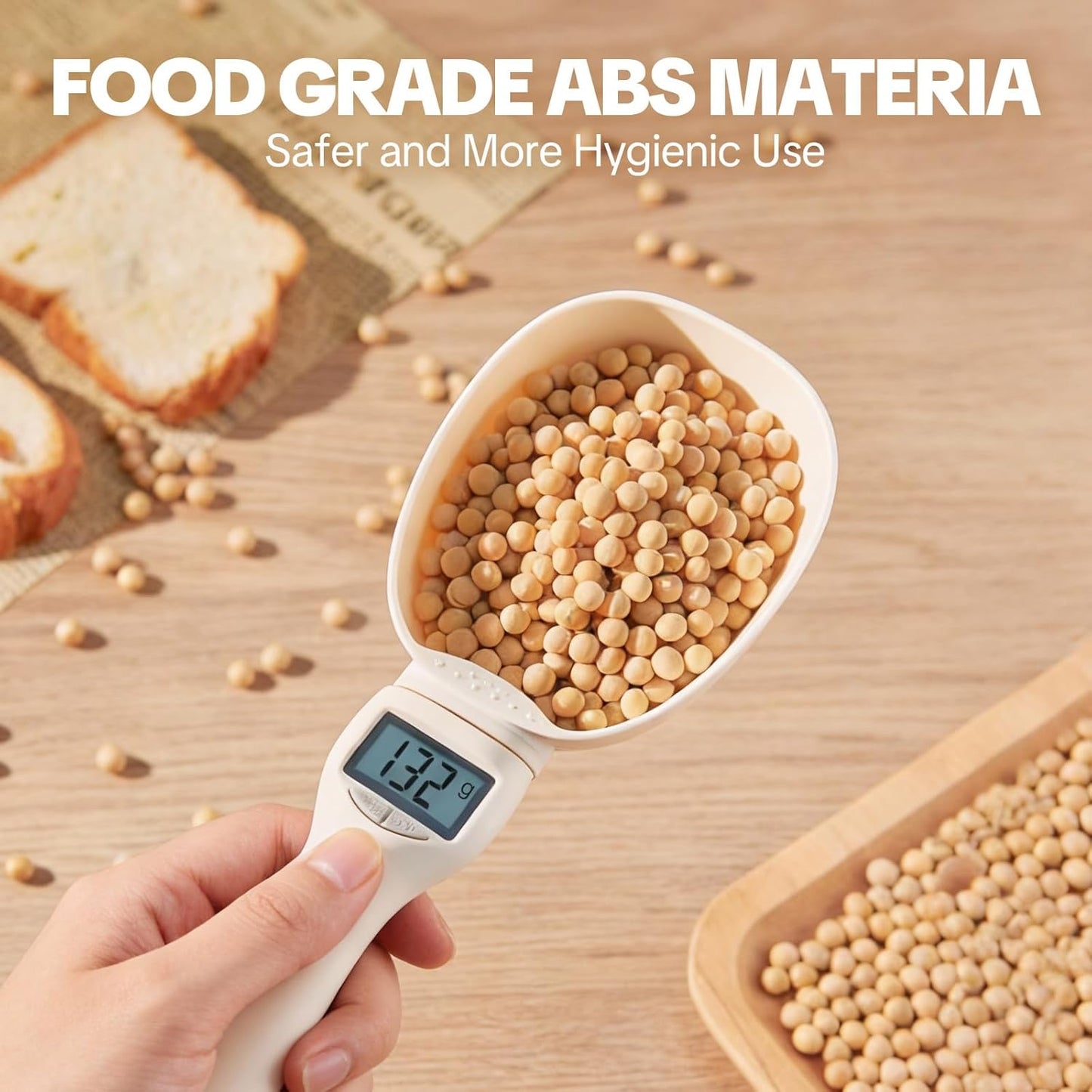 2026 New Digital Measuring Spoon, Electronic Food Scale with LCD Display, Adjustable Smart Spoon for Kitchen, Accurate Gram Ounce Scale for Home Cooks Bakers Chefs Pet Owners (1Pcs)