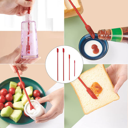 Silicone Spatula Set 6 Pack 8.5 inch Small Rubber Spatula Heat Resistant Mini Silicone Spatula Non-Stick Flexible for Baking Cooking Mixing and Kitchen Use