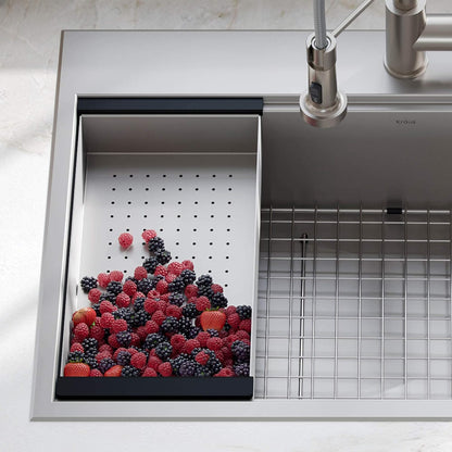 KRAUS Stainless Steel Colander for Workstation Kitchen Sink, CS-6