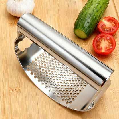 Stainless Steel Garlic Presser,Garlic Press Rocker Garlic Mincer Garlic Crusher, Comfortable Handle Garlic Chopper for Smash Garlic Kitchen Tools