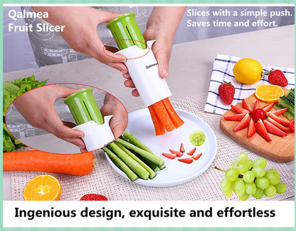 Vegetable Slicer Fruit Cutter for Cucumber, Strawberry, Carrot, Potato | Easy Salad Maker, Cheese Grater for Kitchen | Creative Multi-Function Manual Food Chopper