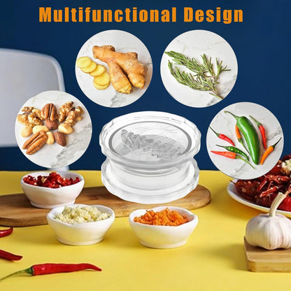 Transparent Manual Garlic Twist, Multi-Functional Mincer & Grinder for Garlic, Onion, Ginger, Herbs, Nuts, Impact Resistant Kitchen Gadget & Home Accessory