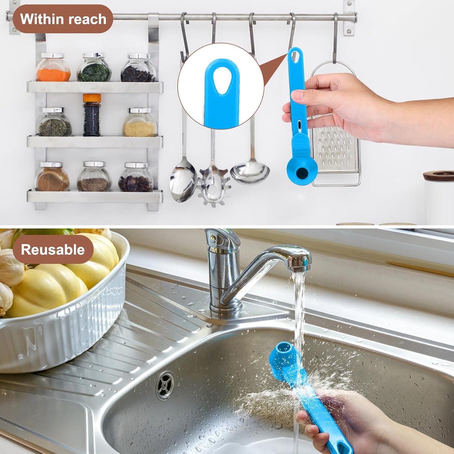 Palksky Coffee Scoop & Funnel for Reusable K Cup Refillable Coffee Pods, 2 Tablespoon Slide Coffee Measuring Funnel Scooper,1PCS