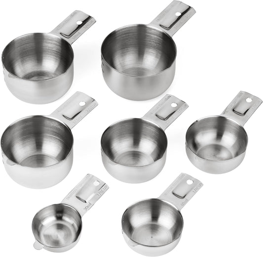 Hudson Essentials Stainless Steel Measuring Cups and Spoons Set - Stackable Set with Spout (11 Piece Set)