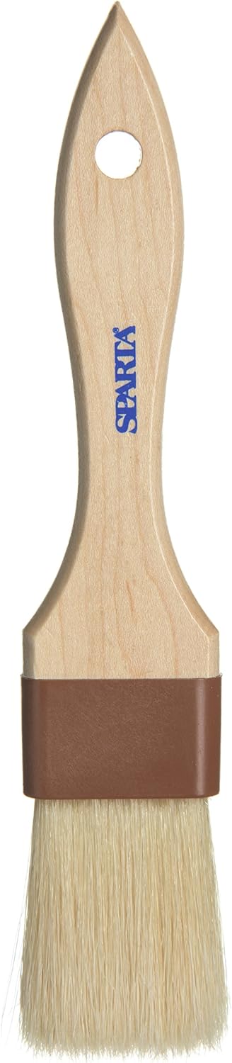 SPARTA Kitchen Basting Brush – 4037300 Basting Brush for Cooking Flat Boar Bristle Brush, Hardwood Handle for Kitchens, Restaurants, Catering, High Heat Food Prep, 1.5in