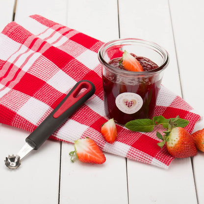 Westmark Germany Stainless Steel Tomato and Strawberry Stem Remover Corer (Red/Black)