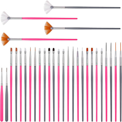 30 PCS Food Paint Brush, Food Safe Paint Brushes Cake Decorating Brushes Set for Fondant Cookie Icing, Multi Function Pastry Painting Tool for Baking DIY Craft