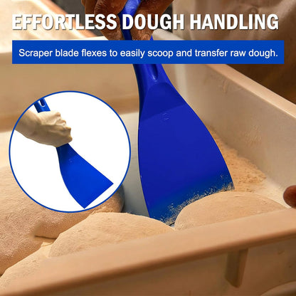 LRui Kitchen Professional Pizza Dough Scraper dough spatula,plastic flexible strip handle dough scraper.