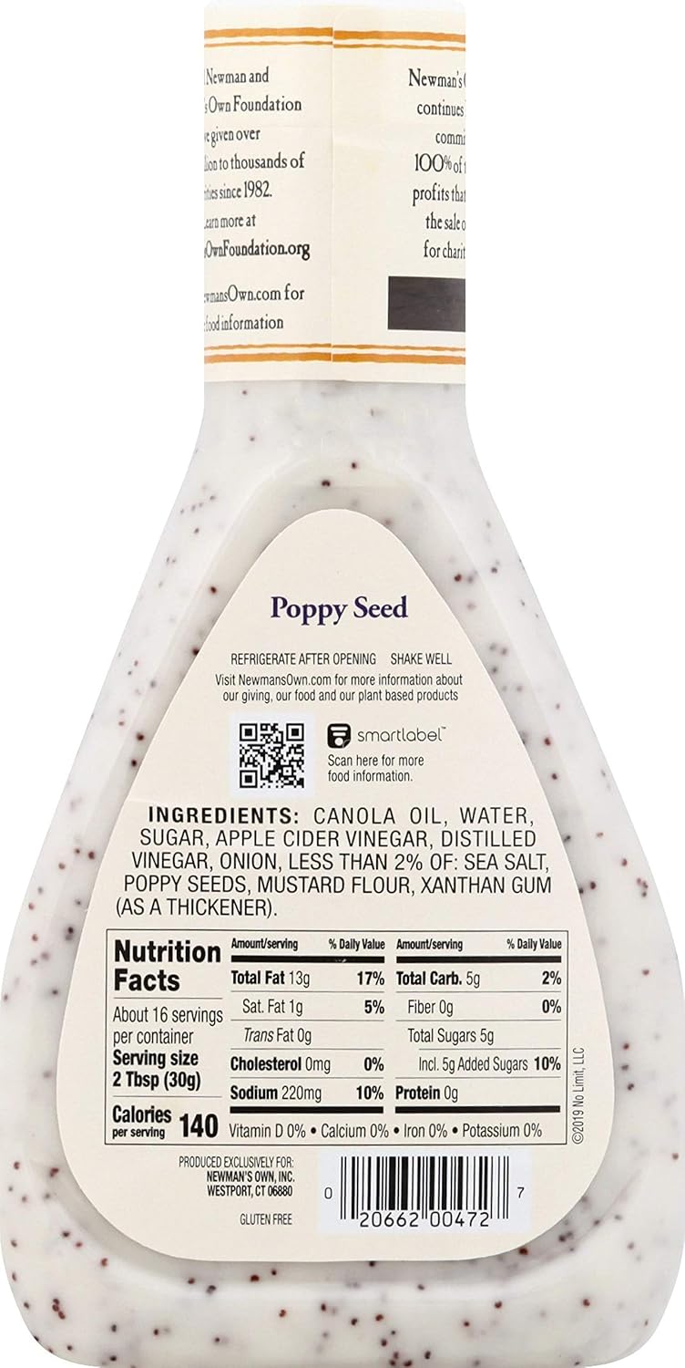 Newman's Own Salad Dressing, Caesar, 16-Ounce Bottles (Pack of 6)