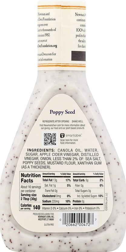 Newman's Own Salad Dressing, Caesar, 16-Ounce Bottles (Pack of 6)