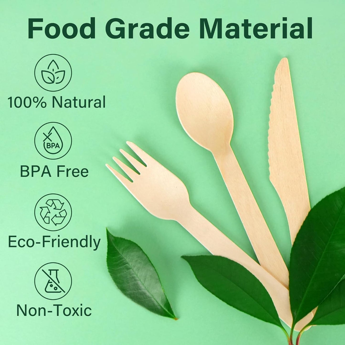 LotFancy Mini Wooden Spoons, Pack of 100, 4 inch Length, Disposable Tasting Sampling Spoons, Biodegradable Compostable Eco-friendly Birchwood Taster Spoons
