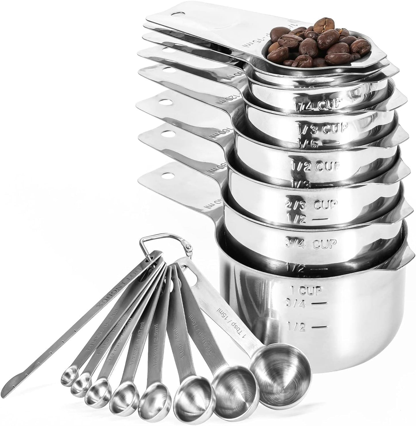 DOTINGHUX Plastic Measuring Spoons 8-Piece,Assorted Colors